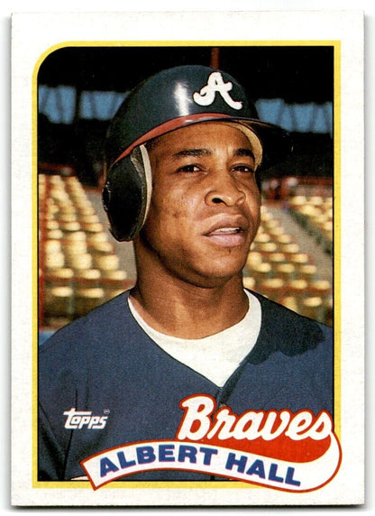 1989 Topps Albert Hall Atlanta Braves #433