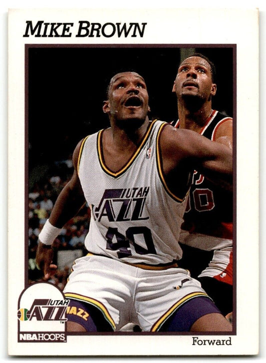 1991-92 Hoops Mike Brown Utah Jazz #206