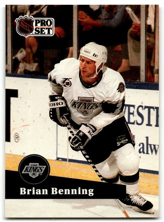 1991-92 Pro Set Brian Benning Los Angeles Kings #398