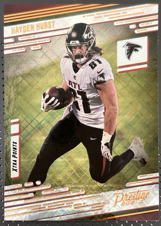 2021 Panini Prestige Xtra Points Astral Diamond Hayden Hurst Atlanta Falcons #34