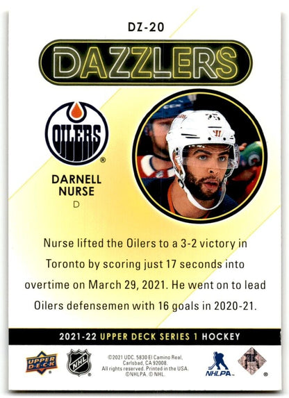 2021-22 Upper Deck Dazzlers Darnell Nurse Edmonton Oilers #DZ-20