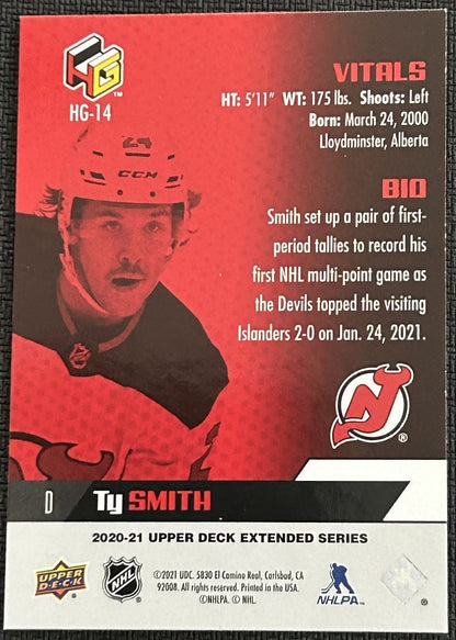 2020-21 Upper Deck HoloGrFx Rookies Ty Smith New Jersey Devils #HG-14 Insert