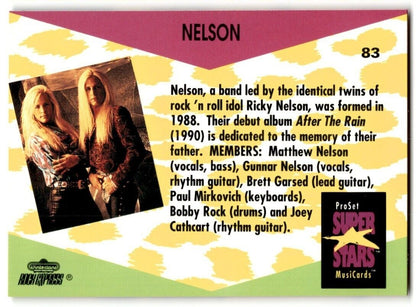 1991-92 ProSet Super Stars MusiCard Nelson #83