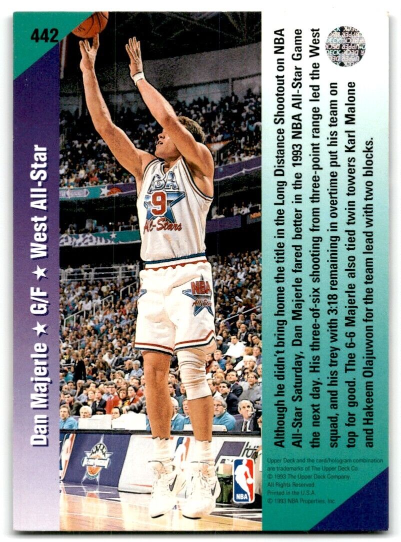 1992-93 Upper Deck Dan Majerle Phoenix Suns #442