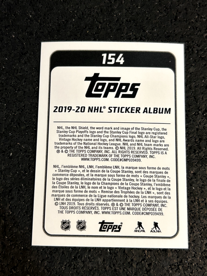 2019-20 Topps NHL Stickers #154 Dallas Stars FOIL