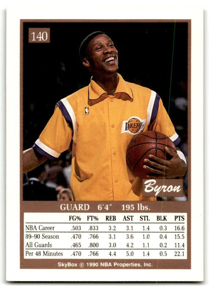 1990-91 SkyBox Byron Scott Los Angeles Lakers #140