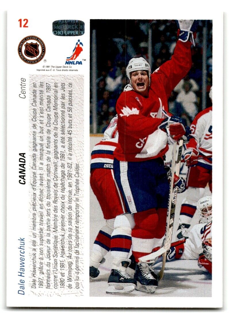 1991-92 Upper Deck Dale Hawerchuk Canada #12