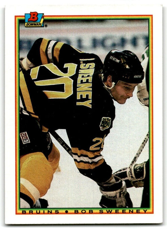 1990-91 Bowman Bob Sweeney Boston Bruins #28