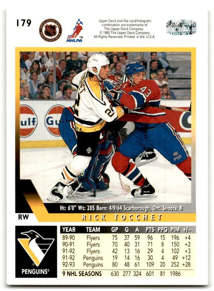 1993-94 Upper Deck Rick Tocchet Pittsburgh Penguins #179