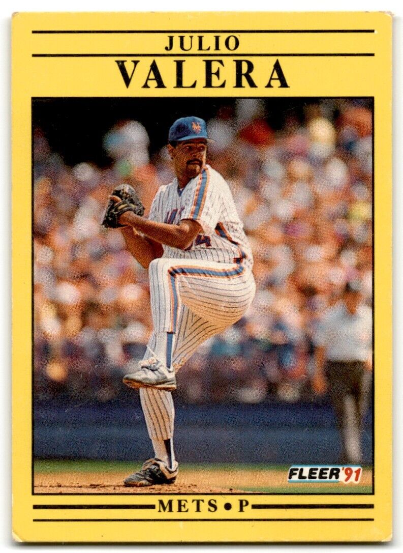 1991 Fleer Julio Valera New York Mets #164