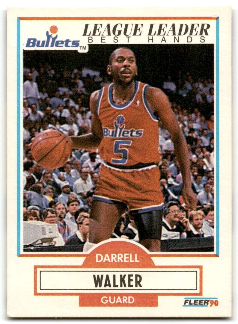 1990-91 Fleer Darrell Walker Washington Bullets #196