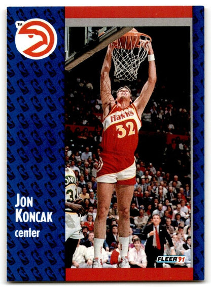 1991-92 Fleer Jon Koncak Atlanta Hawks #2