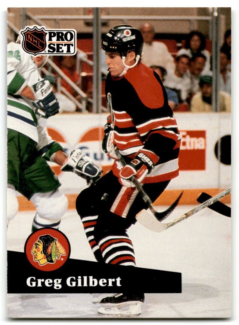 1991-92 Pro Set Greg Gilbert Chicago Blackhawks #372