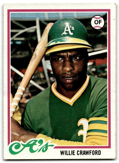 1978 Topps Willie Crawford Oakland Athletics #507