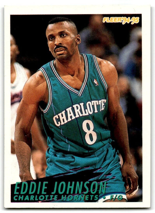 1994-95 Fleer Eddie Johnson Charlotte Hornets #25