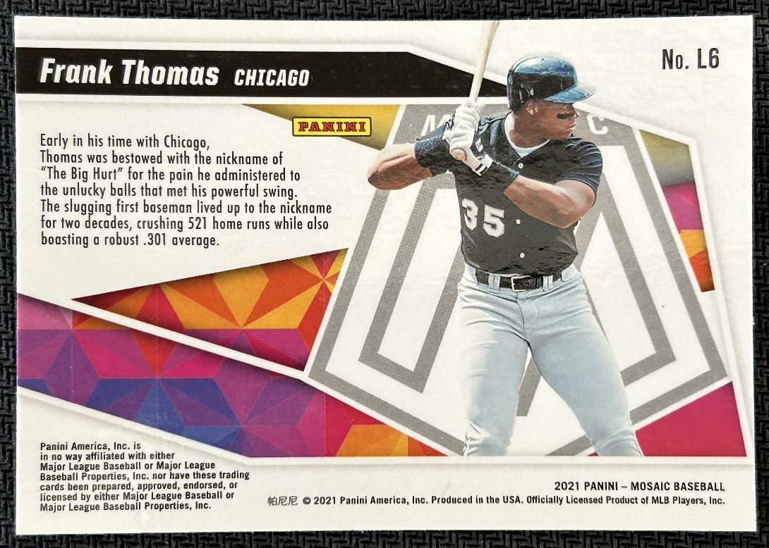 2021 Panini Mosaic Launched Frank Thomas Chicago White Sox #L6