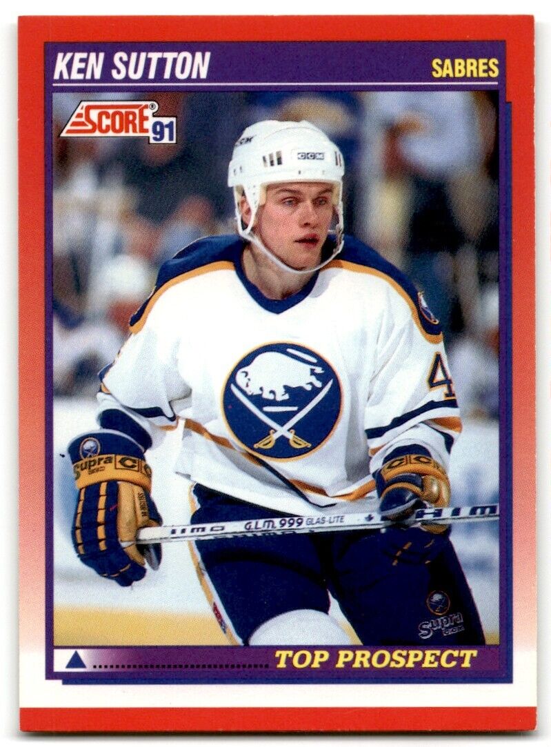 1991-92 Score Canadian Bilingual Ken Sutton Rookie Buffalo Sabres #283