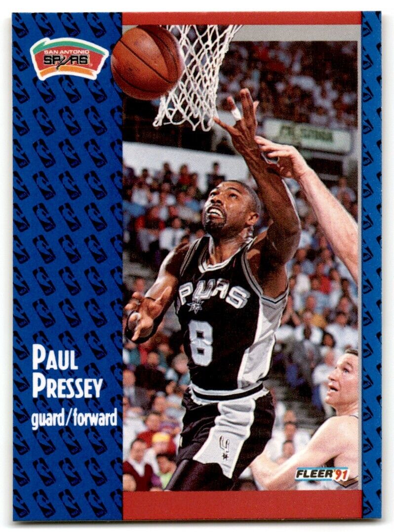 1991-92 Fleer Paul Pressey San Antonio Spurs #186