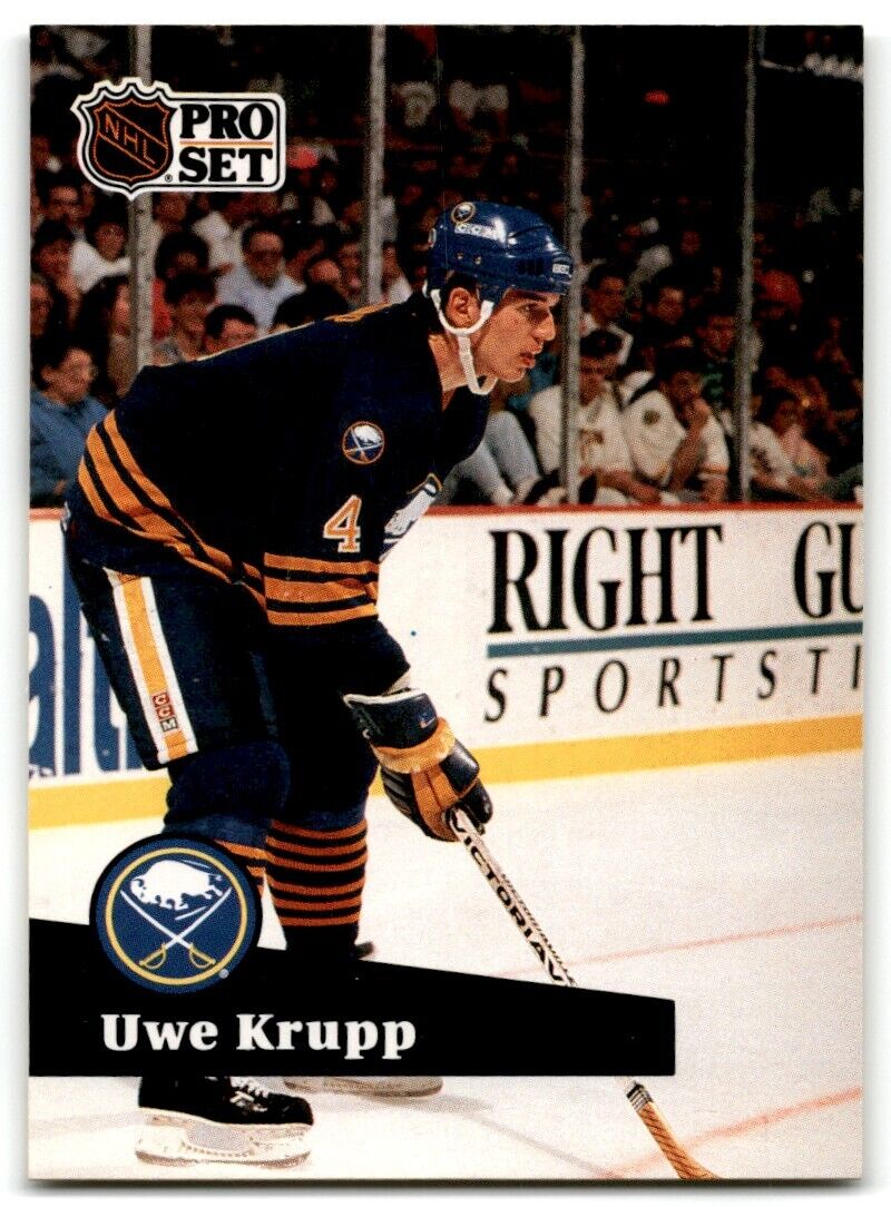 1991-92 Pro Set Uwe Krupp Buffalo Sabres #20