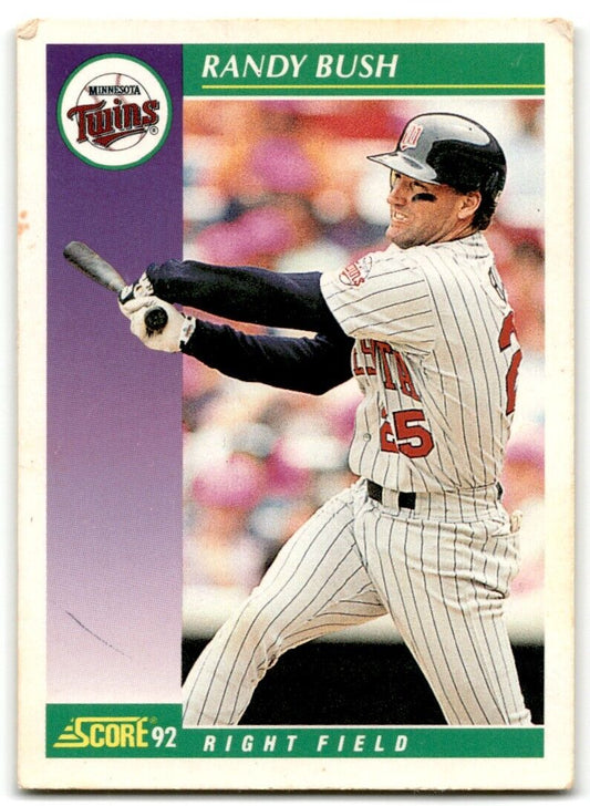 1992 Score Randy Bush Minnesota Twins #377