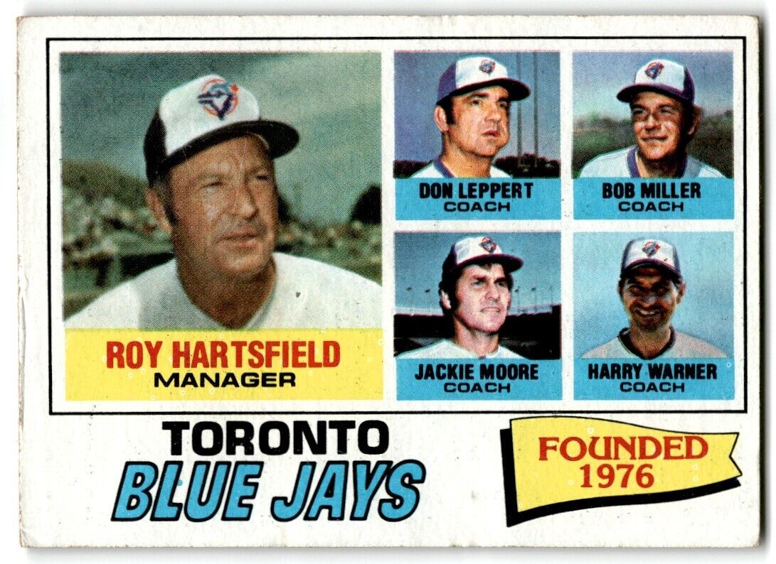 1977 Topps Roy Hartsfield/Don Leppert/Bob Miller/Jackie Moore/Harry Warner