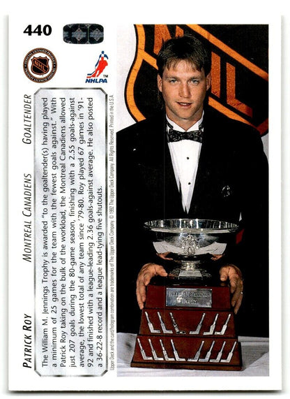 1992-93 Upper Deck Patrick Roy Montreal Canadiens #440