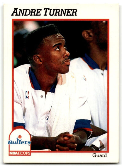 1991-92 Hoops Andre Turner Rookie Washington Bullets #447