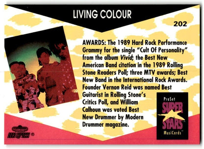 1991-92 ProSet Super Stars MusiCard Living Colour #202