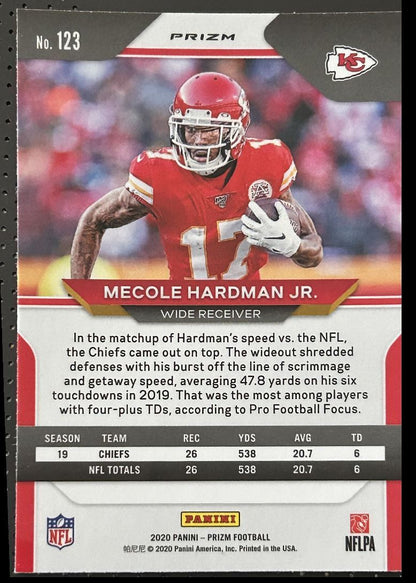 2020 Panini Prizm Red Blue Mecole Hardman Jr. Boot Kansas City Chiefs #123