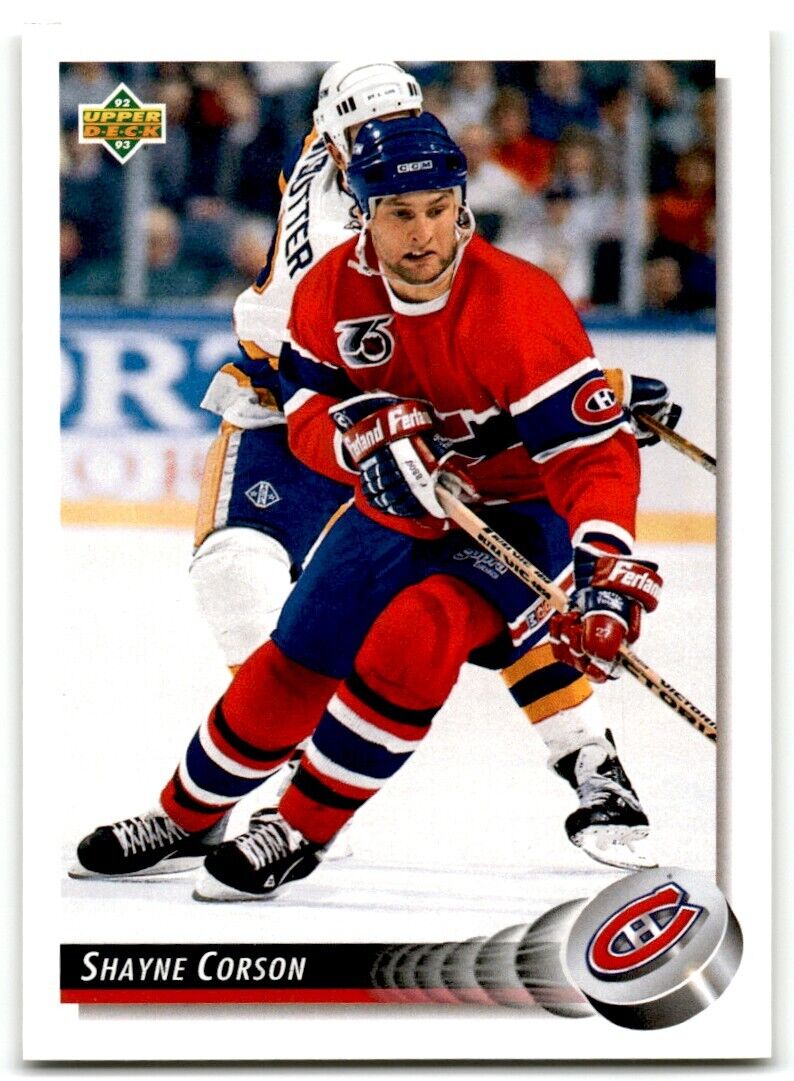 1992-93 Upper Deck Shayne Corson Montreal Canadiens #330