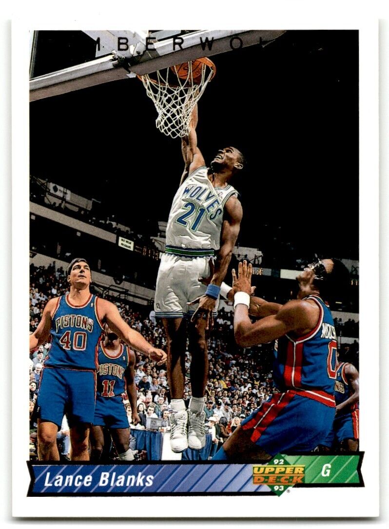 1992-93 Upper Deck Lance Blanks Minnesota Timberwolves #319