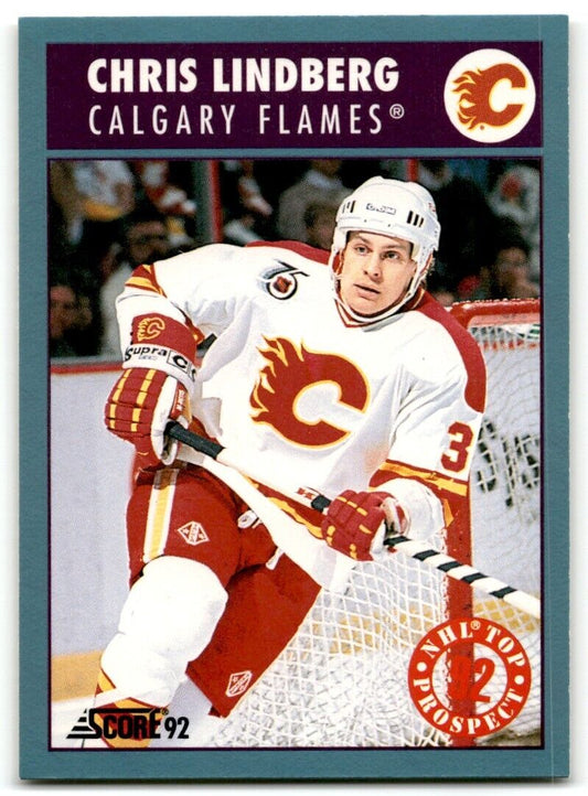 1992-93 Score Chris Lindberg Calgary Flames #485