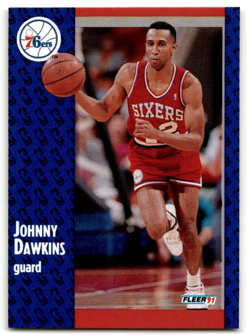 1991-92 Fleer Johnny Dawkins Philadelphia 76ers #152