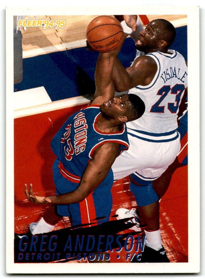 1994-95 Fleer Greg Anderson Detroit Pistons #64