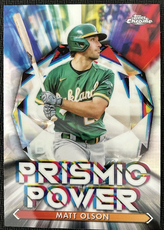 2021 Topps Chrome Prismic Power Matt Olson Oakland Athletics #PP-11