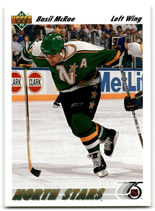 1991-92 Upper Deck Basil McRae Minnesota North Stars #388