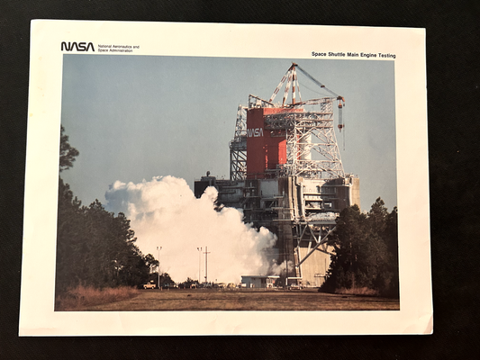 NASA Space Shuttle main engine testing litho