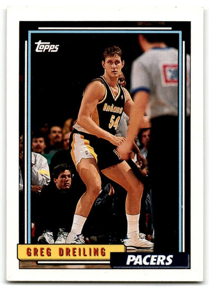 1992-93 Topps Greg Dreiling Indiana Pacers #139