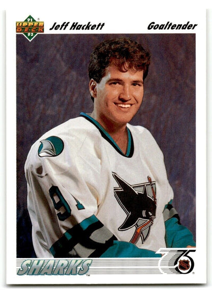 1991-92 Upper Deck Jeff Hackett San Jose Sharks #58