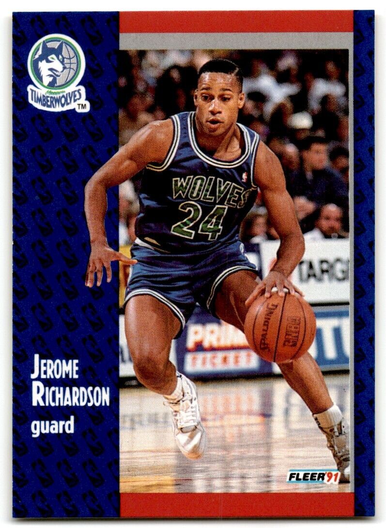 1991-92 Fleer Jerome Richardson Minnesota Timberwolves #125