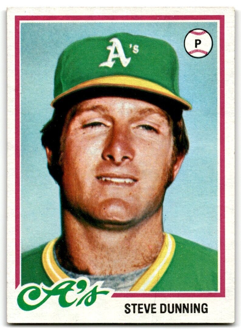 1978 Topps Steve Dunning Oakland Athletics #647