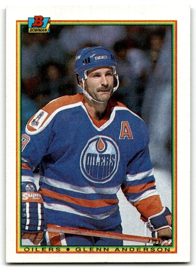 1990-91 Bowman Glenn Anderson Edmonton Oilers #195