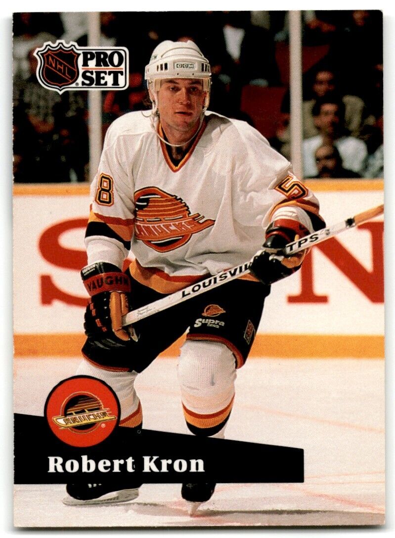 1991-92 Pro Set Robert Kron Vancouver Canucks #239