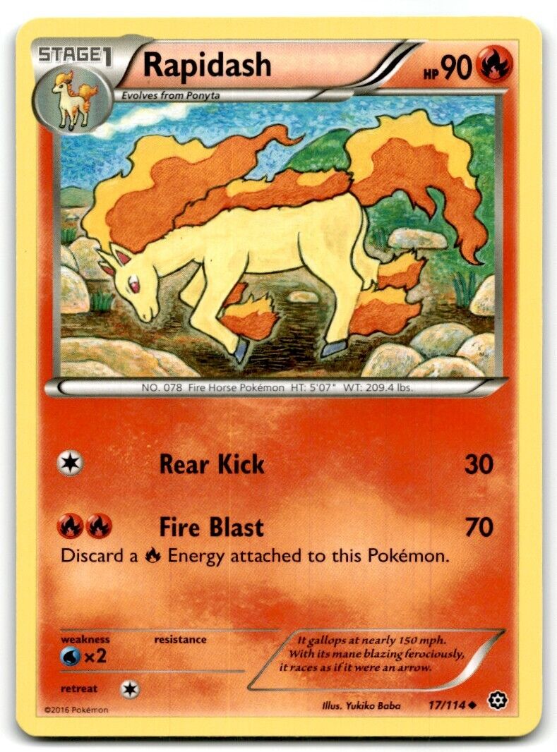 2016 XY - Steam Siege Rapidash Stage 1/Uncommon #17 Insert