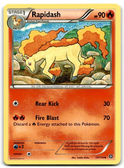 2016 XY - Steam Siege Rapidash Stage 1/Uncommon #17 Insert