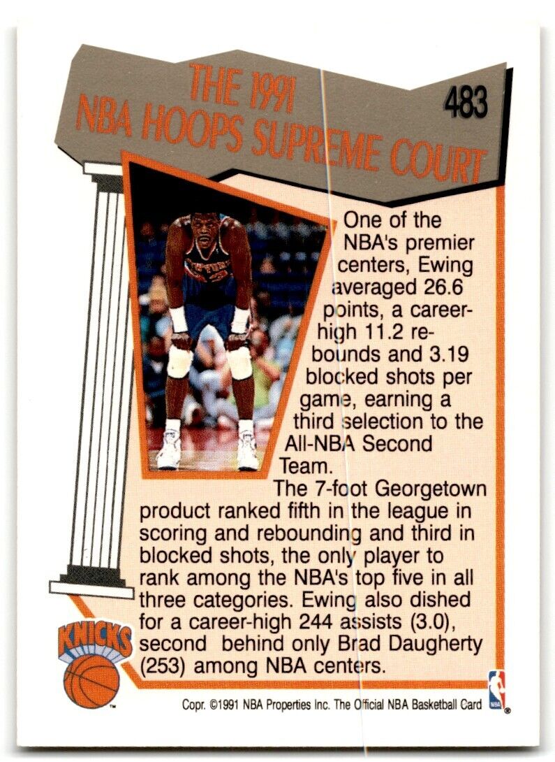 1991-92 Hoops Patrick Ewing New York Knicks #483