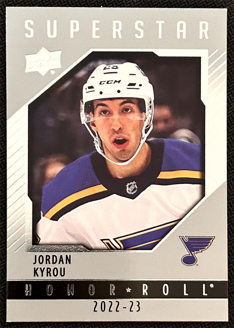 2022-23 Upper Deck Honor Roll Jordan Kyrou St. Louis Blues #HR-48