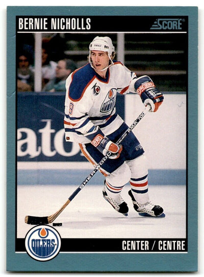 1992-93 Score Bernie Nicholls Edmonton Oilers #340