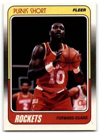 1988-89 Fleer Purvis Short Houston Rockets #54