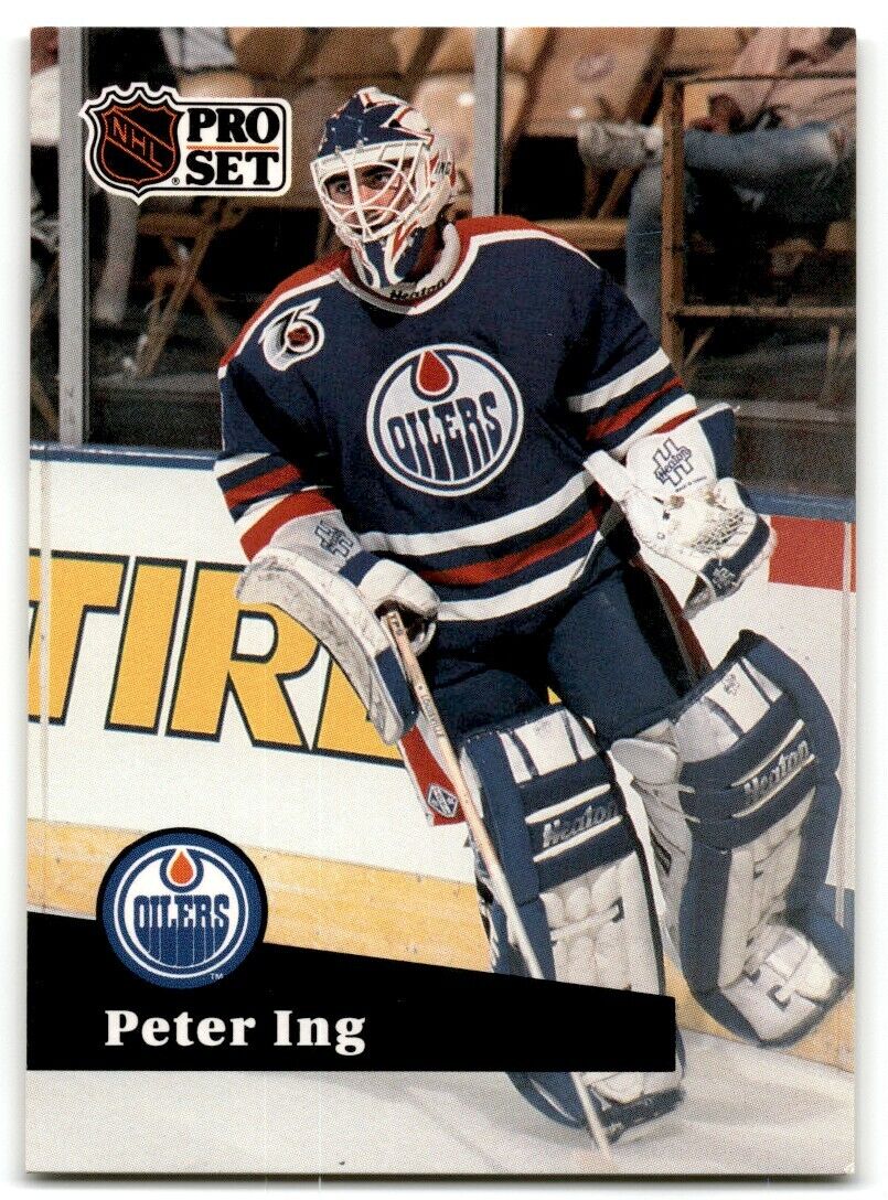 1991-92 Pro Set Peter Ing Edmonton Oilers #388